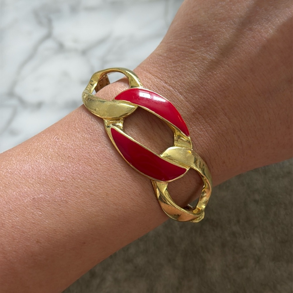 Sheila Fajl Jaga Bracelet - Red Resin